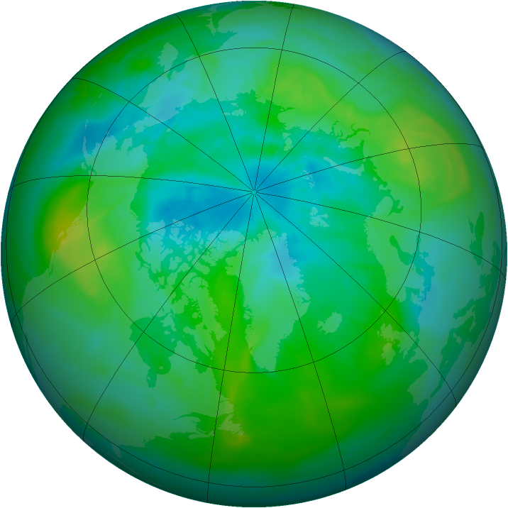 Arctic ozone map for 01 September 2015